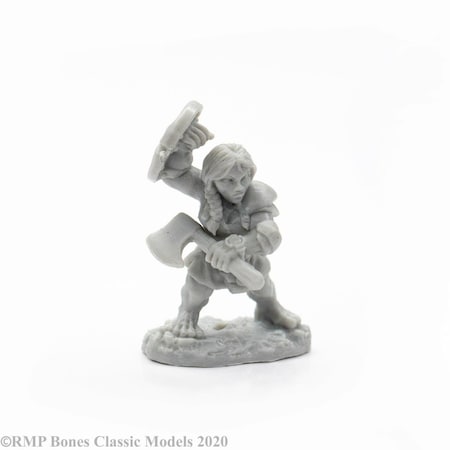 Thinkandplay Bones - Dannin Deepaxe, Female Dwarf Miniatures TH3301157